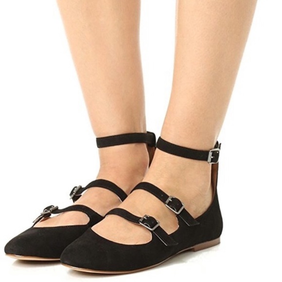 Madewell Shoes - Madewell triple strap flats in Suede black